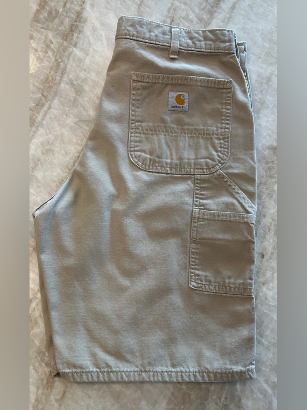 Carhartt Canvas Work Shorts Camel Tan 100% Cotton Mens 36